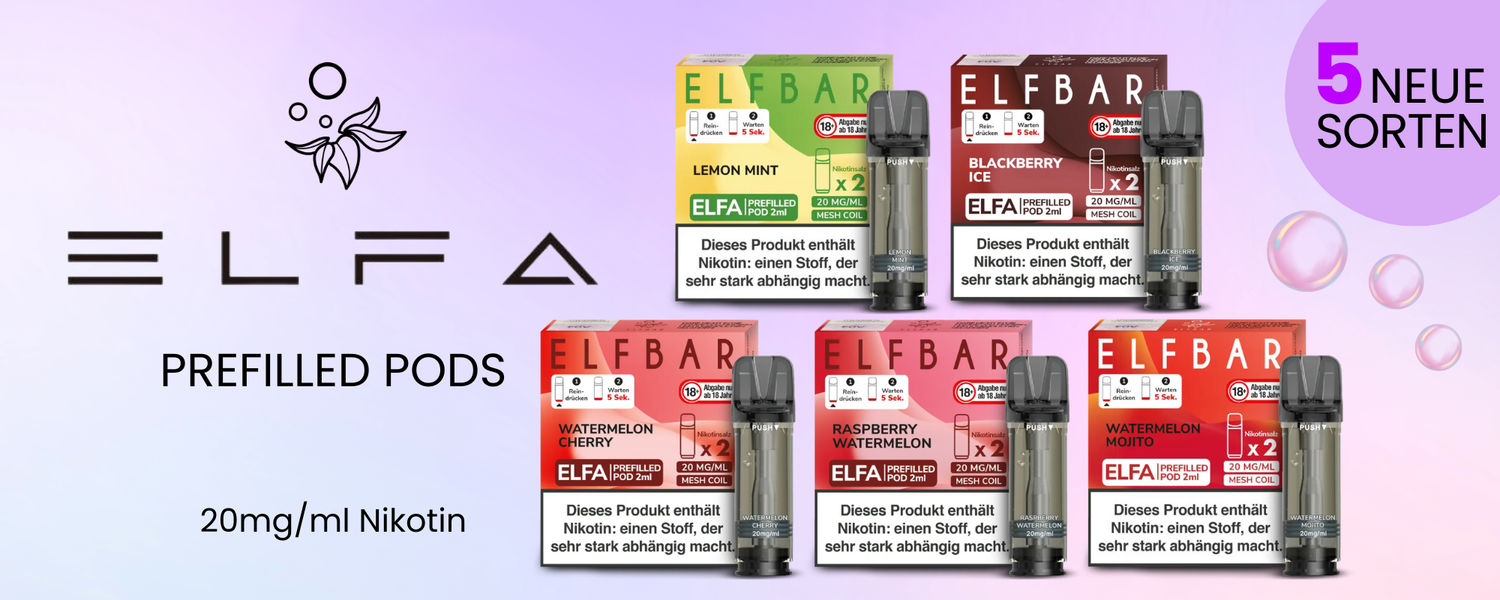 Neue Elfbar Elfa Pods Sorten